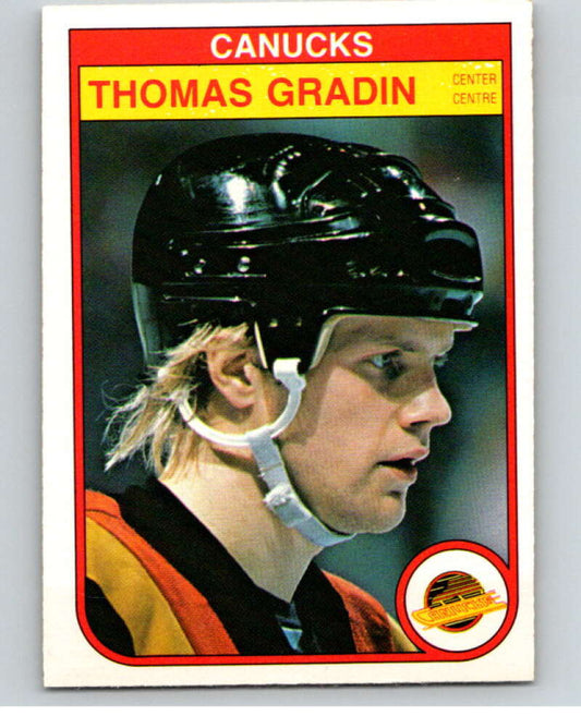 1982-83 O-Pee-Chee #344 Thomas Gradin  Vancouver Canucks  V59506 Image 1