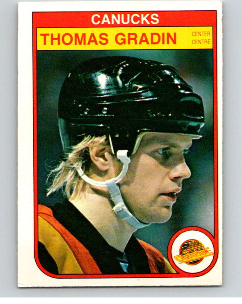 1982-83 O-Pee-Chee #344 Thomas Gradin Vancouver Canucks V59507 Image 1