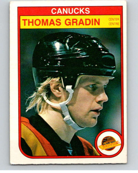 1982-83 O-Pee-Chee #344 Thomas Gradin  Vancouver Canucks  V59509 Image 1