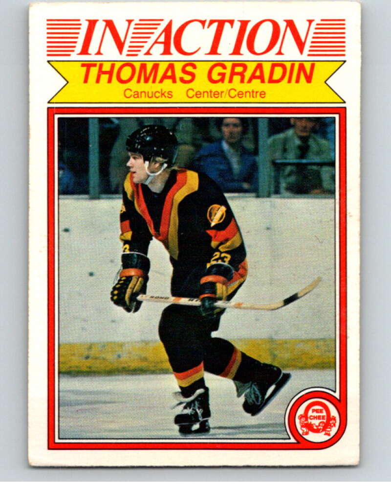 1982-83 O-Pee-Chee #345 Thomas Gradin IA Vancouver Canucks V59513 Image 1