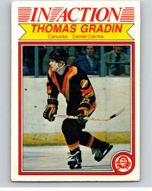 1982-83 O-Pee-Chee #345 Thomas Gradin IA  Vancouver Canucks  V59513 Image 1