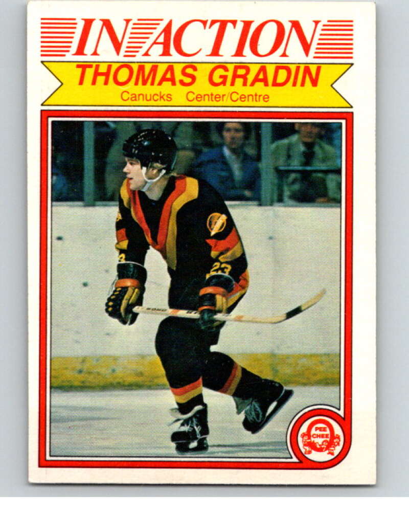 1982-83 O-Pee-Chee #345 Thomas Gradin IA Vancouver Canucks V59514 Image 1