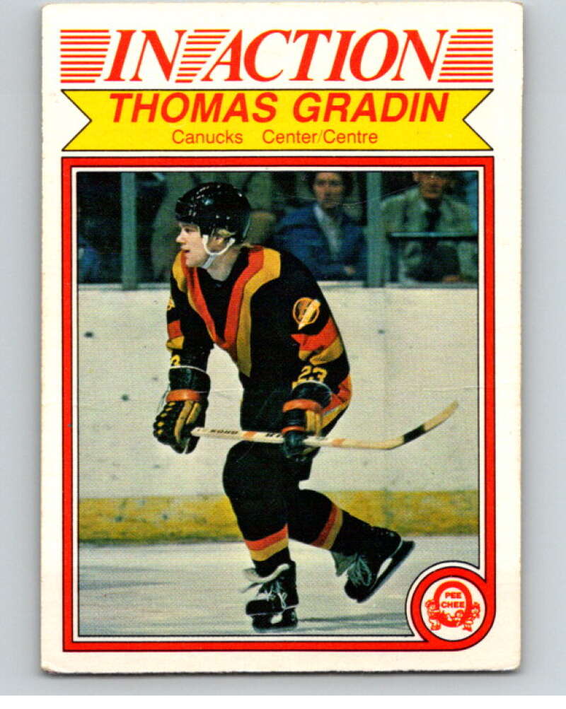1982-83 O-Pee-Chee #345 Thomas Gradin IA Vancouver Canucks V59515 Image 1