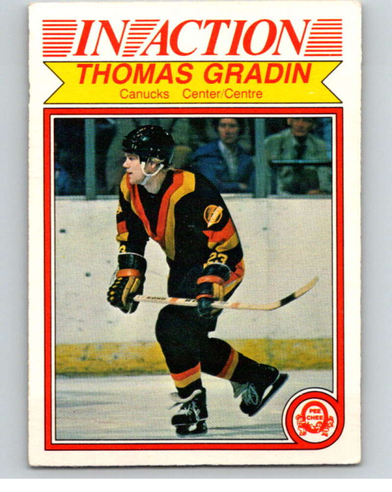 1982-83 O-Pee-Chee #345 Thomas Gradin IA Vancouver Canucks V59518 Image 1