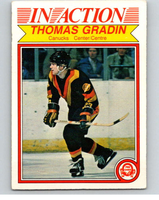 1982-83 O-Pee-Chee #345 Thomas Gradin IA  Vancouver Canucks  V59518 Image 1