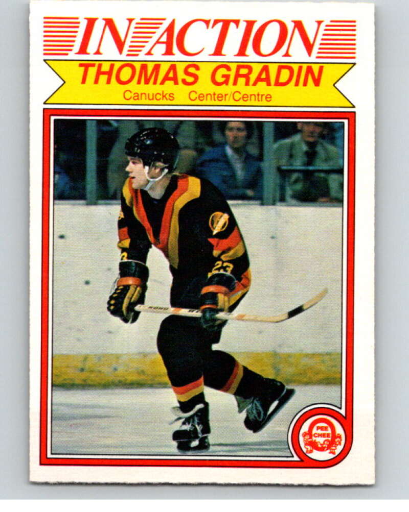 1982-83 O-Pee-Chee #345 Thomas Gradin IA Vancouver Canucks V59519 Image 1