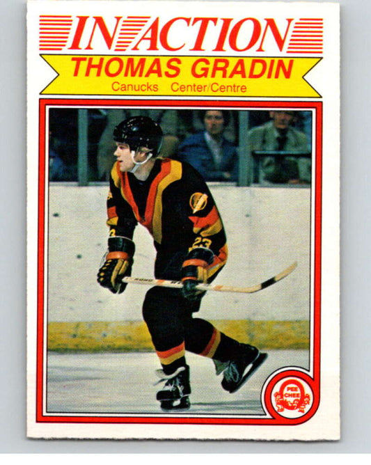 1982-83 O-Pee-Chee #345 Thomas Gradin IA  Vancouver Canucks  V59519 Image 1