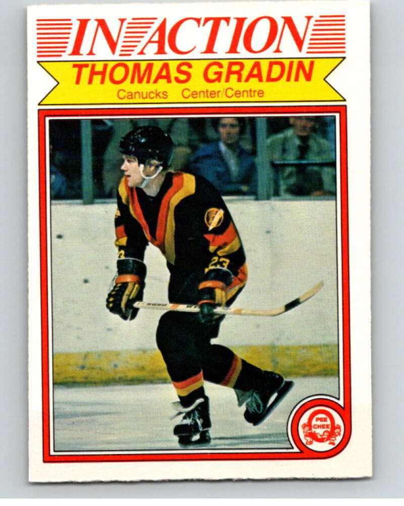 1982-83 O-Pee-Chee #345 Thomas Gradin IA Vancouver Canucks V59520 Image 1