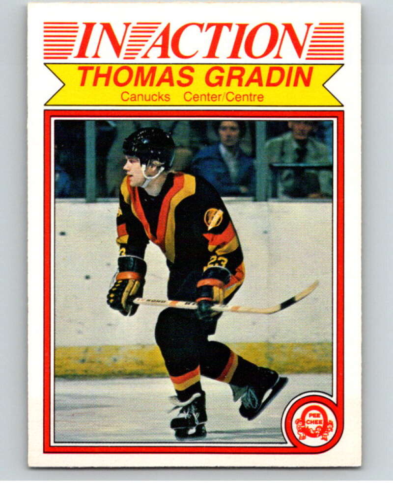1982-83 O-Pee-Chee #345 Thomas Gradin IA Vancouver Canucks V59521 Image 1
