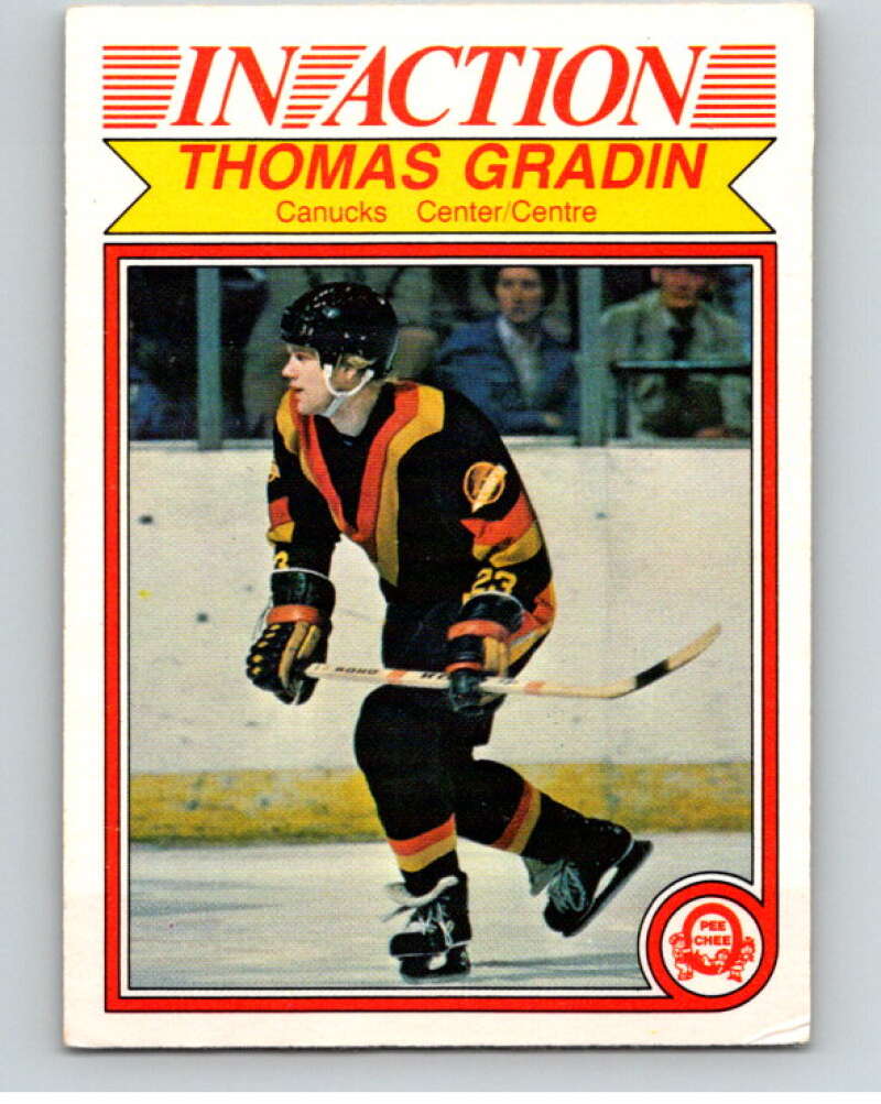 1982-83 O-Pee-Chee #345 Thomas Gradin IA Vancouver Canucks V59522 Image 1