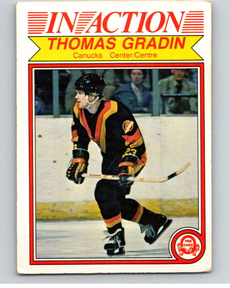 1982-83 O-Pee-Chee #345 Thomas Gradin IA Vancouver Canucks V59524 Image 1