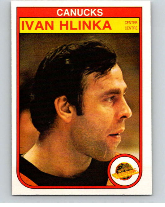 1982-83 O-Pee-Chee #346 Ivan Hlinka UER  RC Rookie Vancouver Canucks  V59528 Image 1