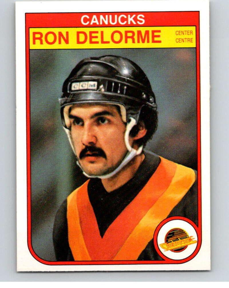 1982-83 O-Pee-Chee #347 Ron Delorme Vancouver Canucks V59532 Image 1