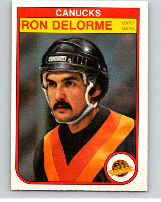 1982-83 O-Pee-Chee #347 Ron Delorme  Vancouver Canucks  V59533 Image 1