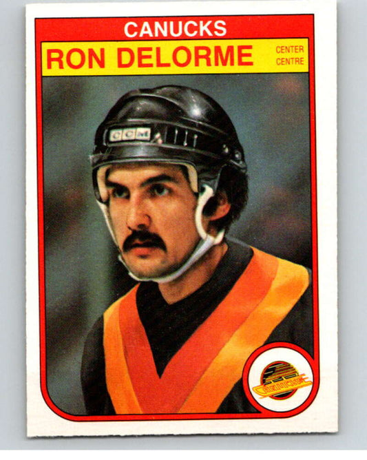 1982-83 O-Pee-Chee #347 Ron Delorme  Vancouver Canucks  V59534 Image 1