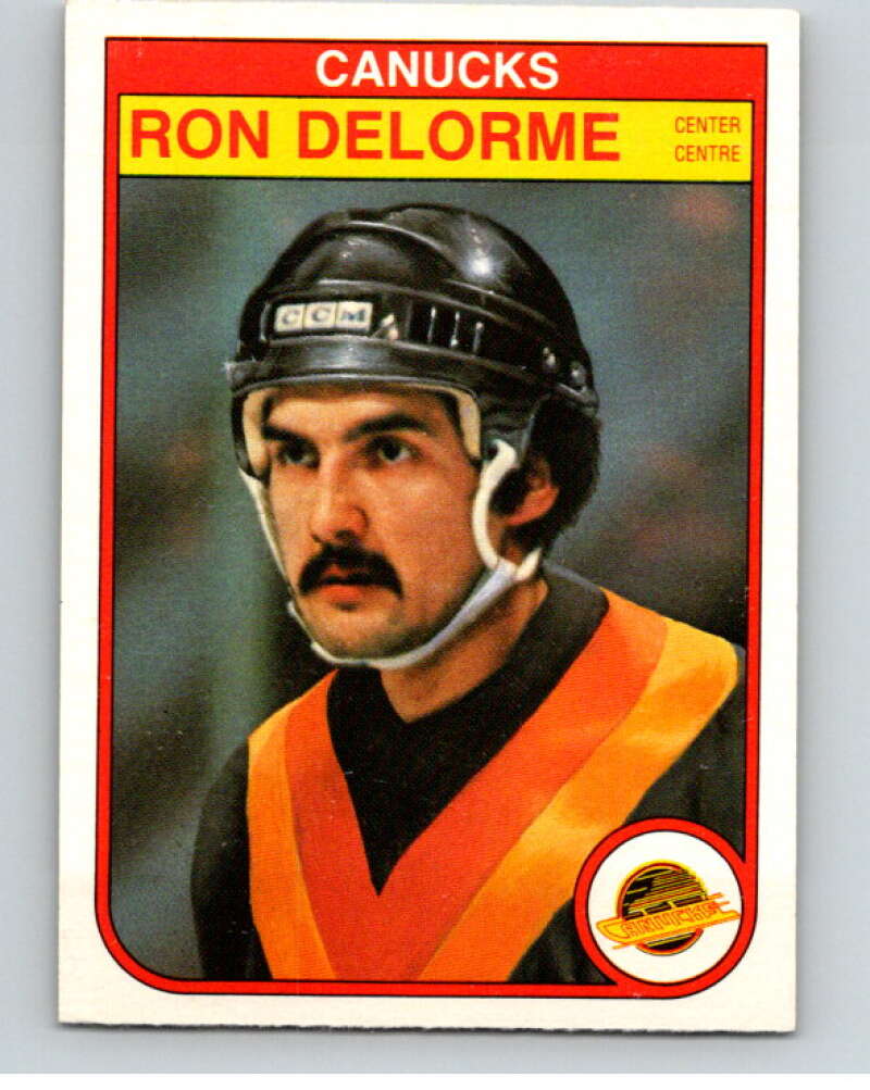 1982-83 O-Pee-Chee #347 Ron Delorme Vancouver Canucks V59535 Image 1