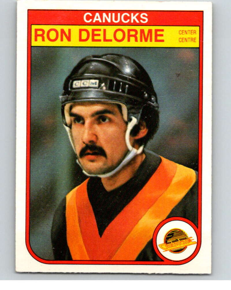 1982-83 O-Pee-Chee #347 Ron Delorme Vancouver Canucks V59536 Image 1