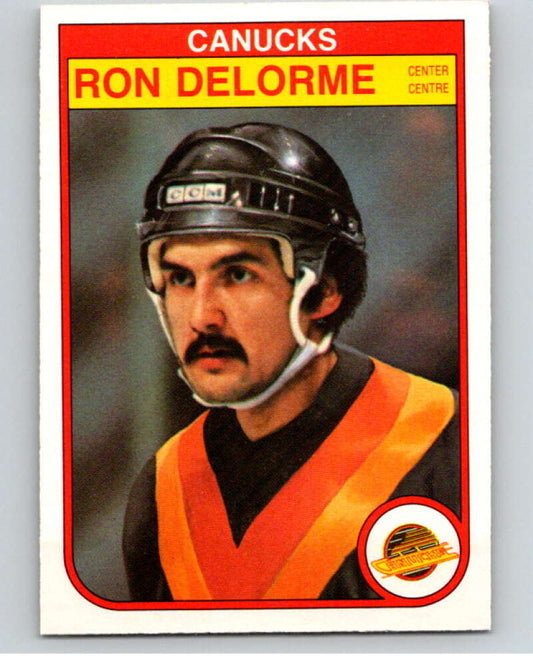 1982-83 O-Pee-Chee #347 Ron Delorme  Vancouver Canucks  V59537 Image 1