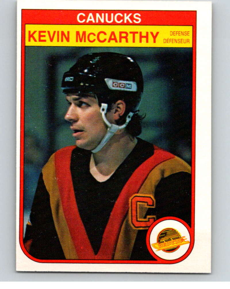 1982-83 O-Pee-Chee #351 Kevin McCarthy Vancouver Canucks V59555 Image 1