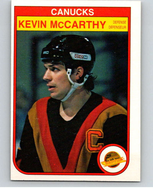 1982-83 O-Pee-Chee #351 Kevin McCarthy  Vancouver Canucks  V59555 Image 1