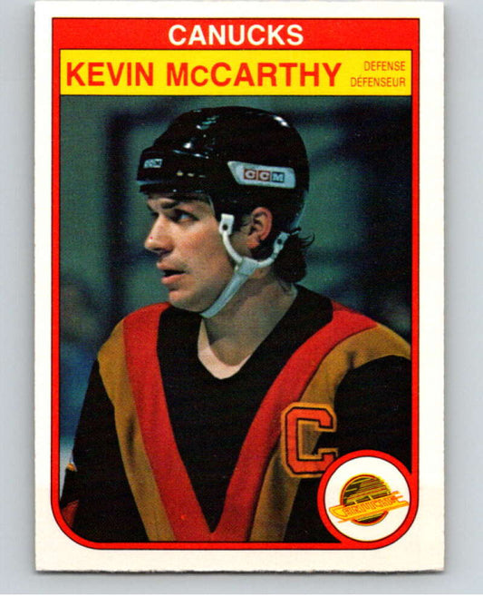 1982-83 O-Pee-Chee #351 Kevin McCarthy  Vancouver Canucks  V59556 Image 1