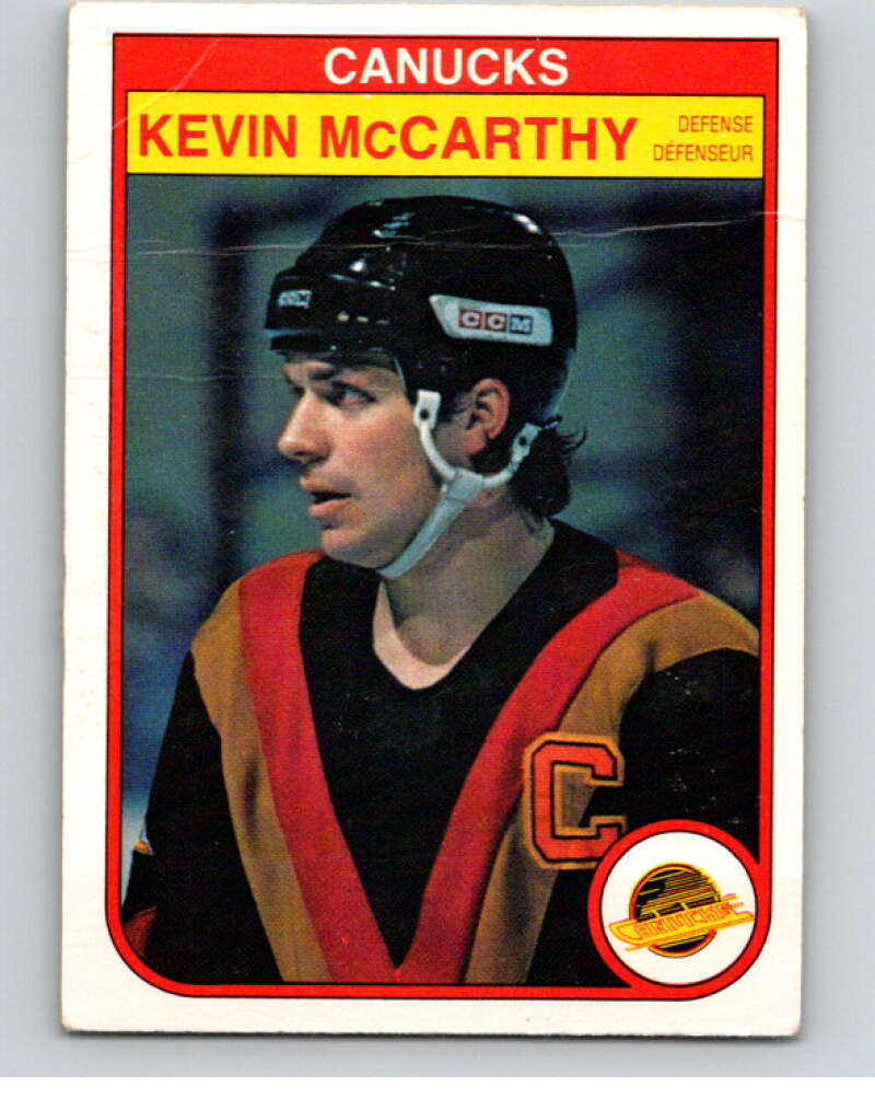 1982-83 O-Pee-Chee #351 Kevin McCarthy Vancouver Canucks V59557 Image 1