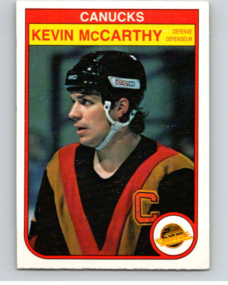 1982-83 O-Pee-Chee #351 Kevin McCarthy Vancouver Canucks V59558 Image 1