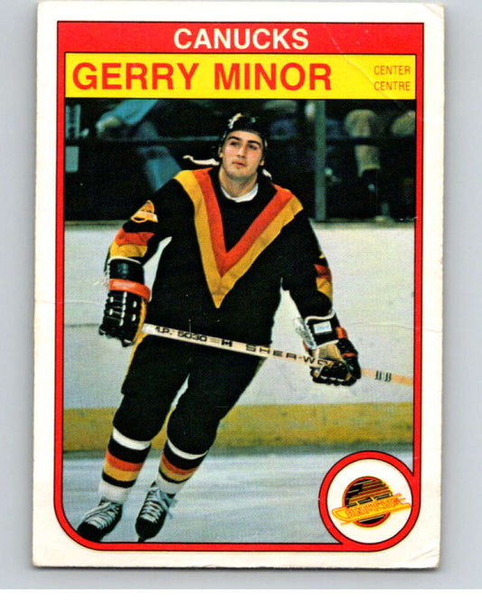1982-83 O-Pee-Chee #352 Gerry Minor  Vancouver Canucks  V59562 Image 1