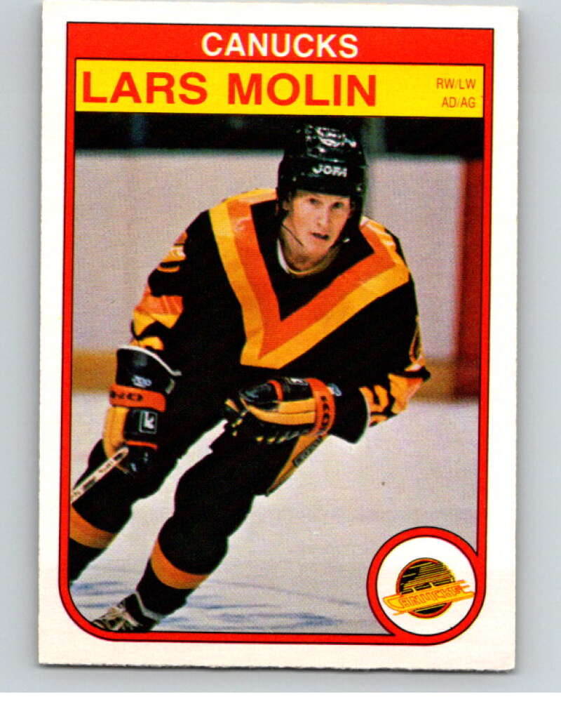 1982-83 O-Pee-Chee #353 Lars Molin RC Rookie Vancouver Canucks V59566 Image 1