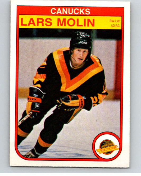 1982-83 O-Pee-Chee #353 Lars Molin  RC Rookie Vancouver Canucks  V59566 Image 1