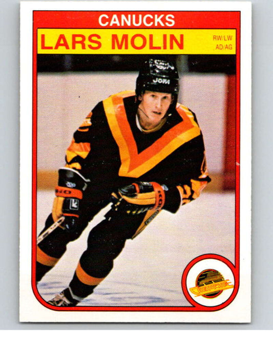 1982-83 O-Pee-Chee #353 Lars Molin  RC Rookie Vancouver Canucks  V59567 Image 1
