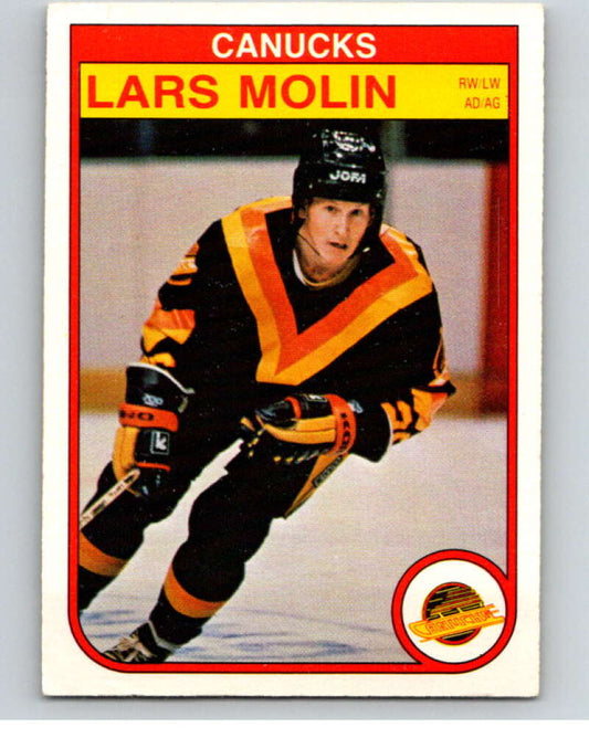 1982-83 O-Pee-Chee #353 Lars Molin  RC Rookie Vancouver Canucks  V59568 Image 1