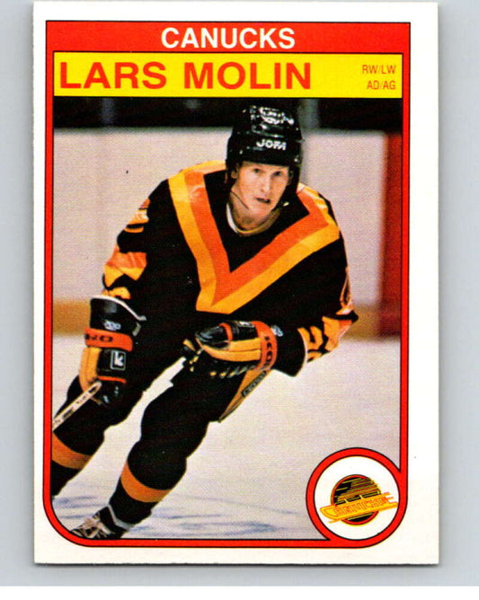 1982-83 O-Pee-Chee #353 Lars Molin  RC Rookie Vancouver Canucks  V59573 Image 1
