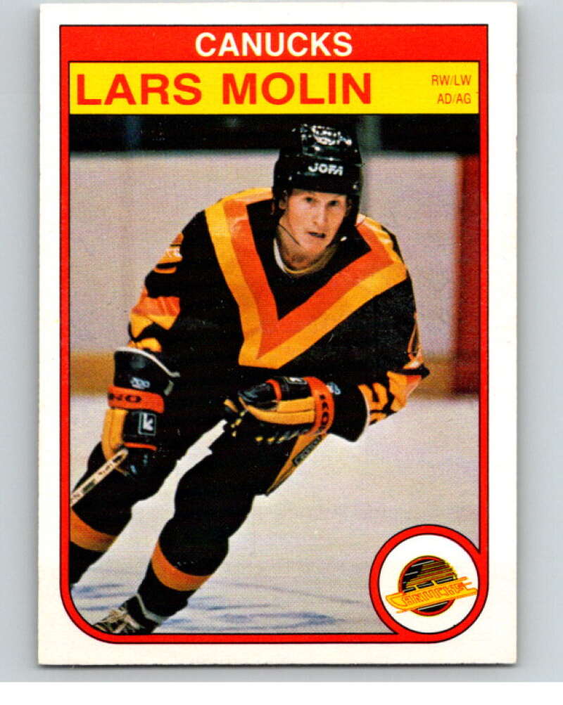 1982-83 O-Pee-Chee #353 Lars Molin RC Rookie Vancouver Canucks V59574 Image 1