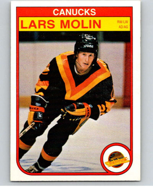 1982-83 O-Pee-Chee #353 Lars Molin  RC Rookie Vancouver Canucks  V59574 Image 1