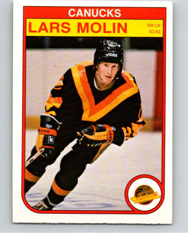 1982-83 O-Pee-Chee #353 Lars Molin RC Rookie Vancouver Canucks V59575 Image 1