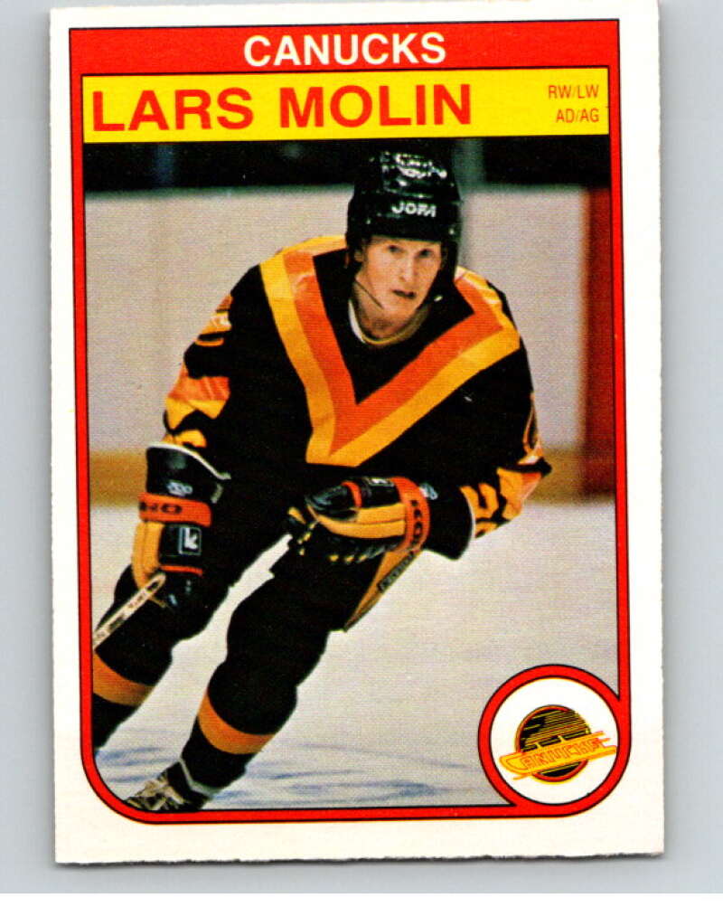 1982-83 O-Pee-Chee #353 Lars Molin RC Rookie Vancouver Canucks V59576 Image 1