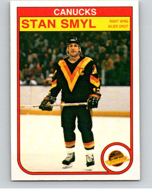 1982-83 O-Pee-Chee #356 Stan Smyl  Vancouver Canucks  V59602 Image 1