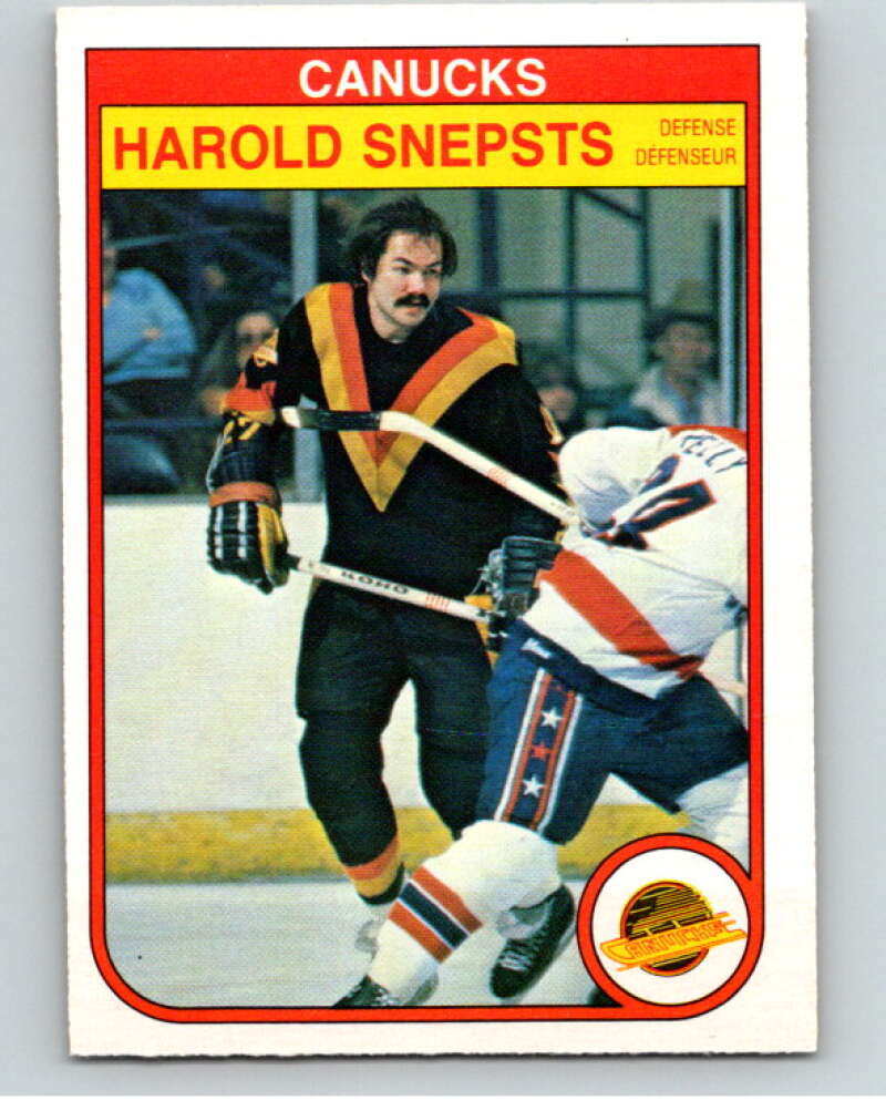 1982-83 O-Pee-Chee #357 Harold Snepsts Vancouver Canucks V59605 Image 1