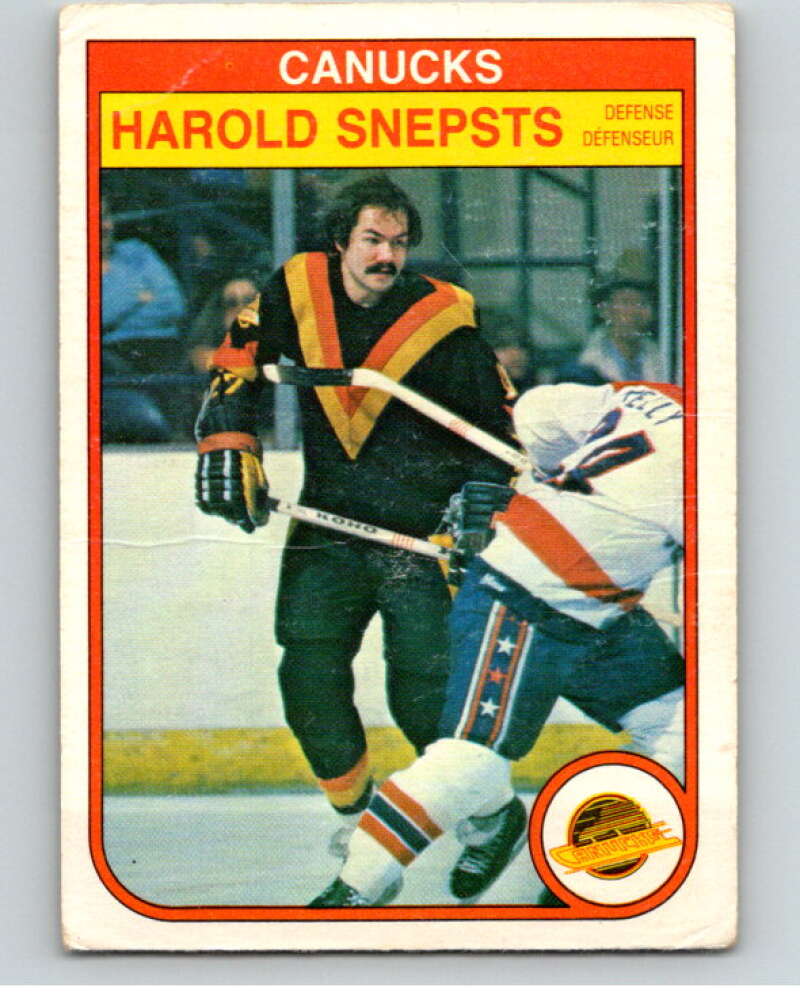1982-83 O-Pee-Chee #357 Harold Snepsts Vancouver Canucks V59606 Image 1