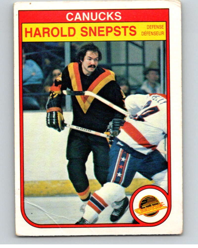 1982-83 O-Pee-Chee #357 Harold Snepsts Vancouver Canucks V59607 Image 1