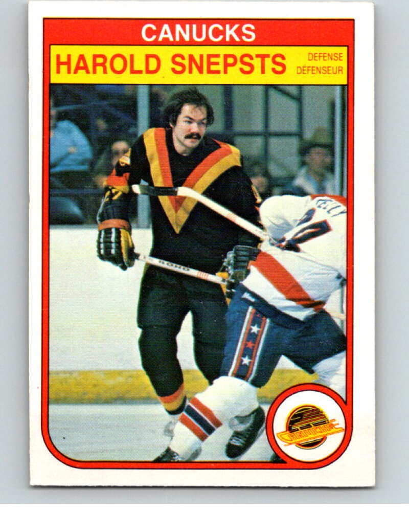 1982-83 O-Pee-Chee #357 Harold Snepsts Vancouver Canucks V59609 Image 1