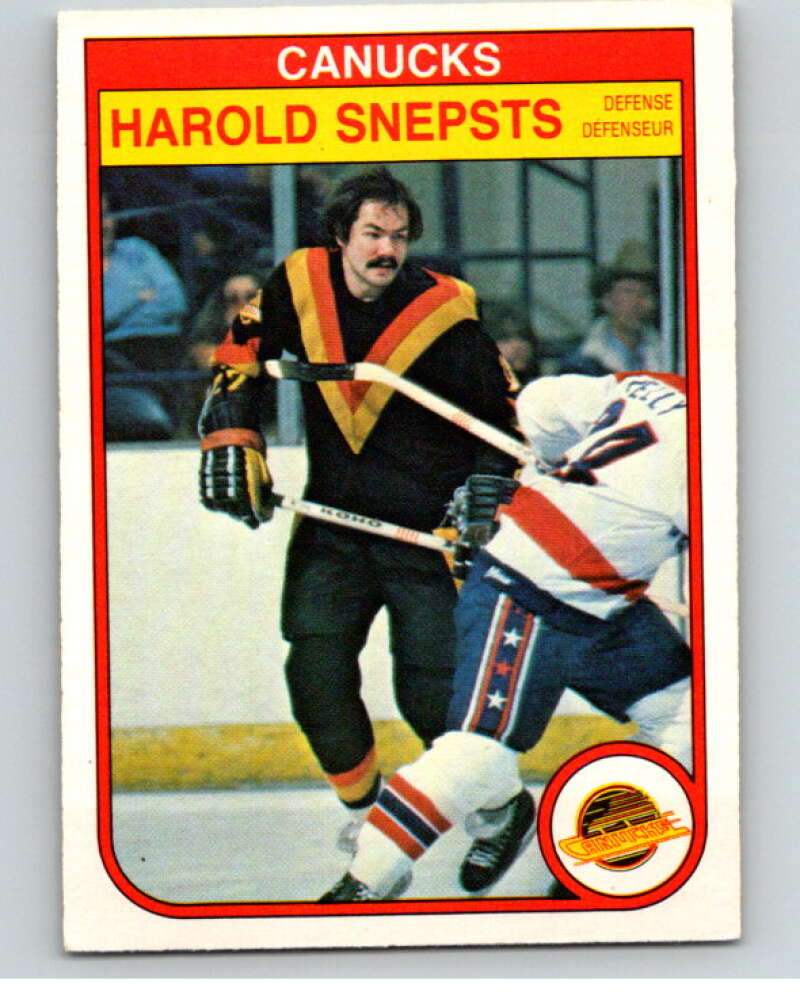 1982-83 O-Pee-Chee #357 Harold Snepsts Vancouver Canucks V59610 Image 1