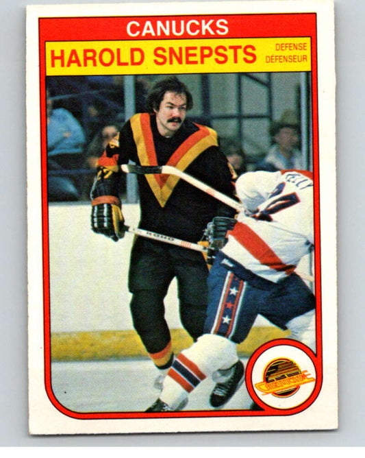 1982-83 O-Pee-Chee #357 Harold Snepsts  Vancouver Canucks  V59610 Image 1