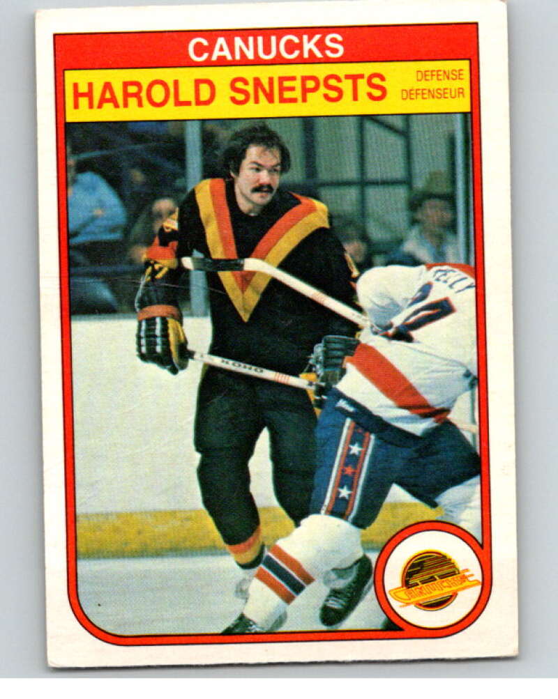 1982-83 O-Pee-Chee #357 Harold Snepsts Vancouver Canucks V59611 Image 1