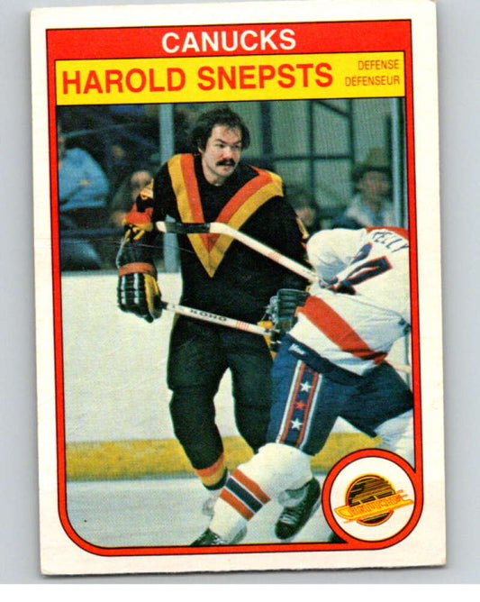 1982-83 O-Pee-Chee #357 Harold Snepsts  Vancouver Canucks  V59611 Image 1