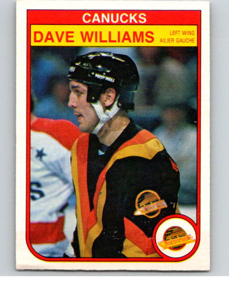 1982-83 O-Pee-Chee #358 Tiger Williams RC Rookie Vancouver Canucks V59612 Image 1