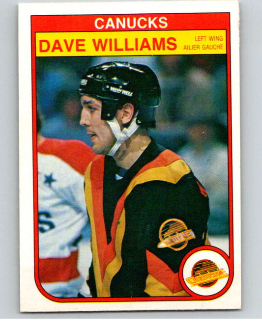 1982-83 O-Pee-Chee #358 Tiger Williams  RC Rookie Vancouver Canucks  V59614 Image 1