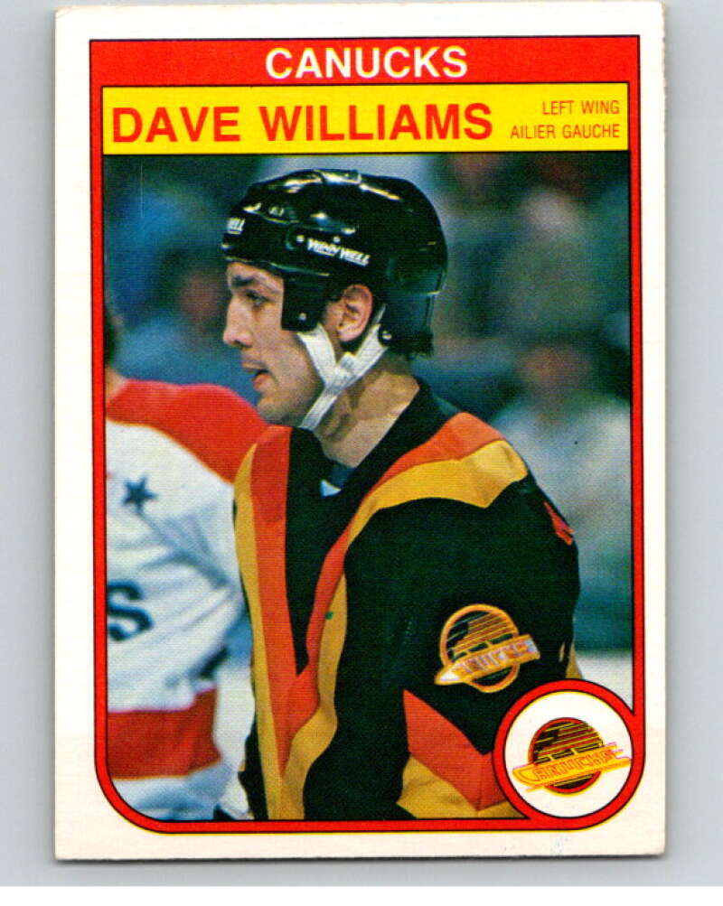 1982-83 O-Pee-Chee #358 Tiger Williams RC Rookie Vancouver Canucks V59615 Image 1