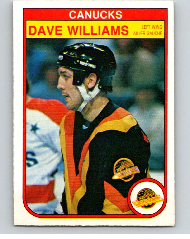 1982-83 O-Pee-Chee #358 Tiger Williams RC Rookie Vancouver Canucks V59616 Image 1